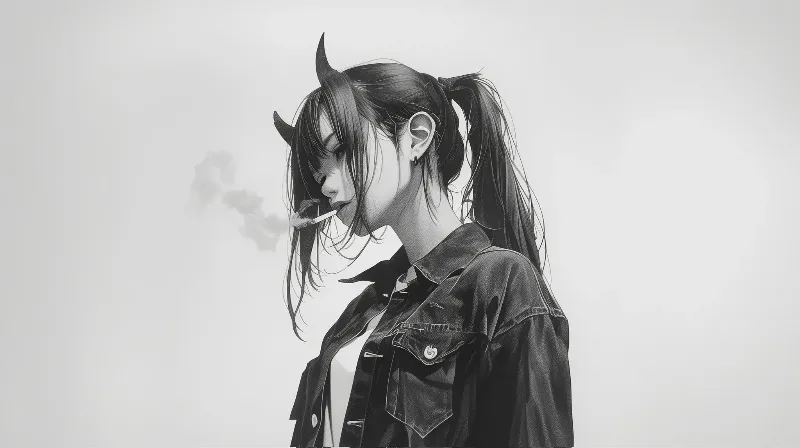 Cool girl sketch full hd wallpaper