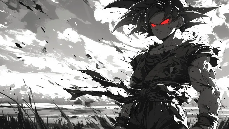 Goku 4k anime sketch wallpaper 