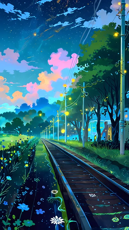 Lofi anime background 