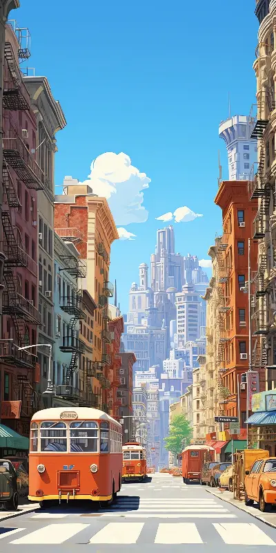 Animated city 4k wallpaper 
