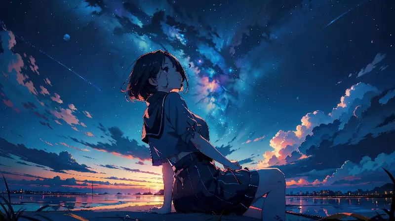 Anime girl 4k desktop wallpaper 