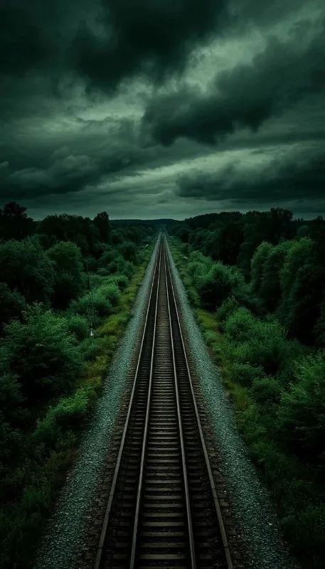 Rail track art full hd wallpaper