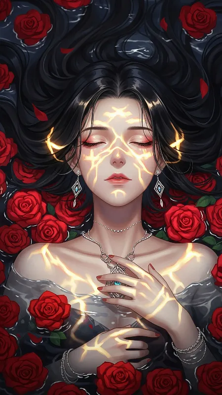 roses and water