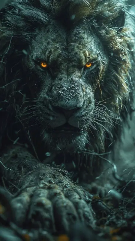 Lion danger 4k wallpaper 