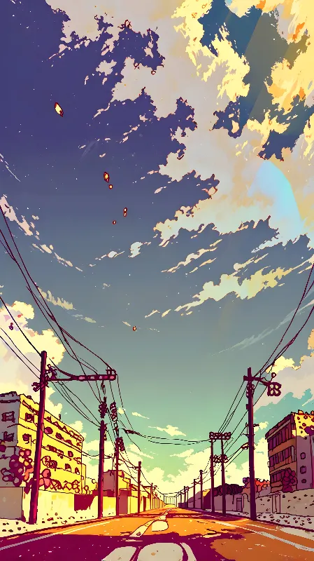Anime lofi background 