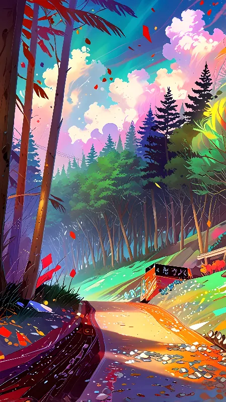 Lofi anime background 