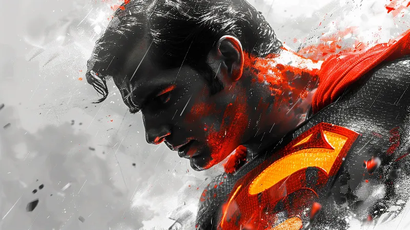 Epic Superman Artwork Wallpaper Dark Hero Comic Style 4K