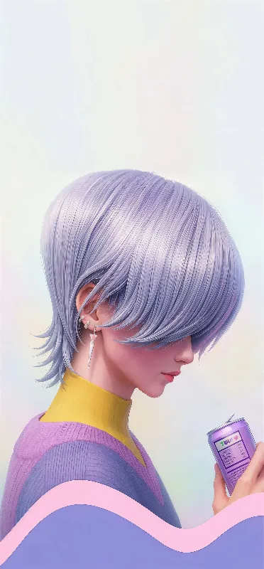 Anime girl side face full hd wallpaper