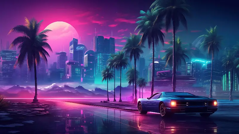 Anime city 4k desktop wallpaper