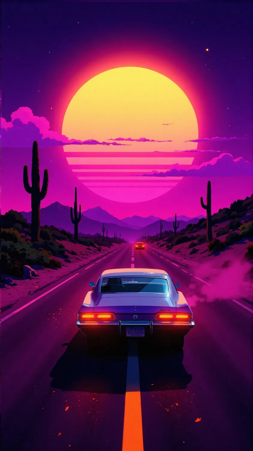 Retrowave wallpaper