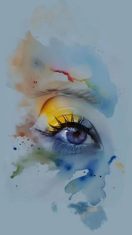 Eye digital art full hd wallpaper