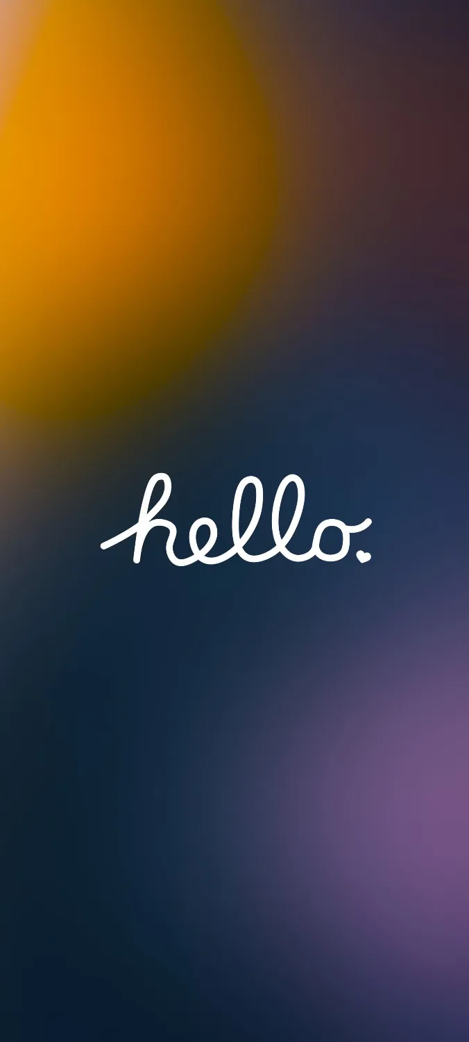 iOS hello wallpaper