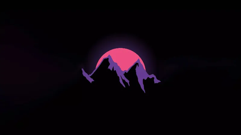 Mountain anime art 4k wallpaper