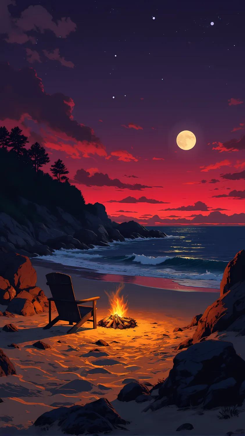 sunset with glow