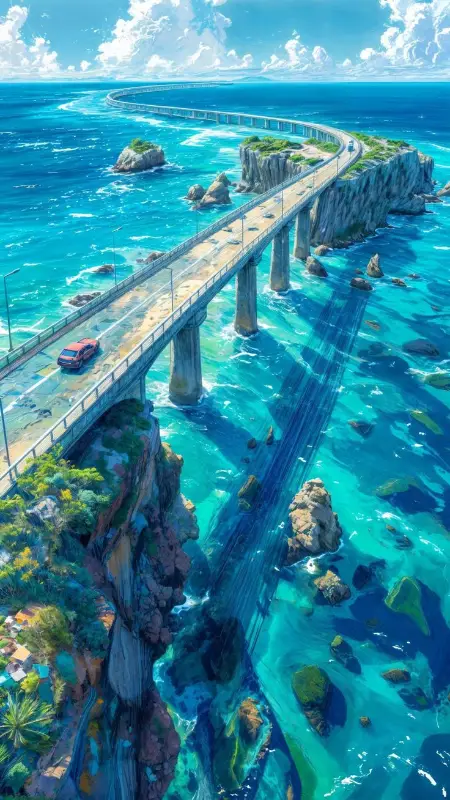 Anime Cool Bridge full hd wallpaper