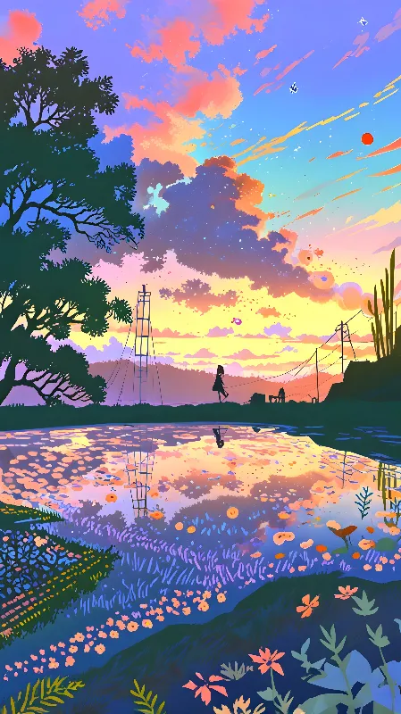 Lofi anime background 