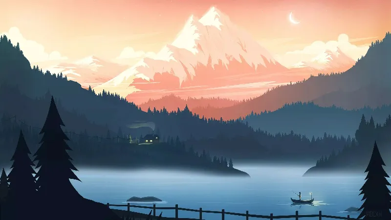 Anime nature 4k desktop wallpaper