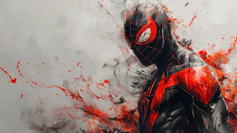 Spiderman anime comic art 4k wallpaper
