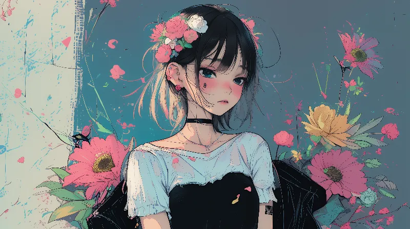 The quiet time of the flower girl