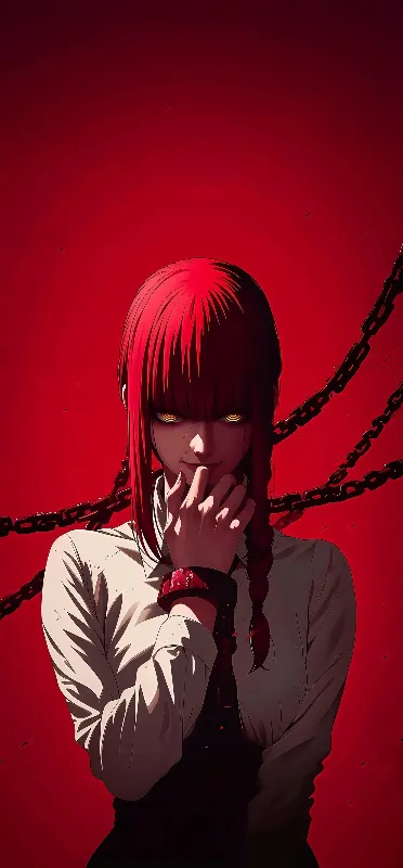 Chainsaw man full hd dark red wallpaper