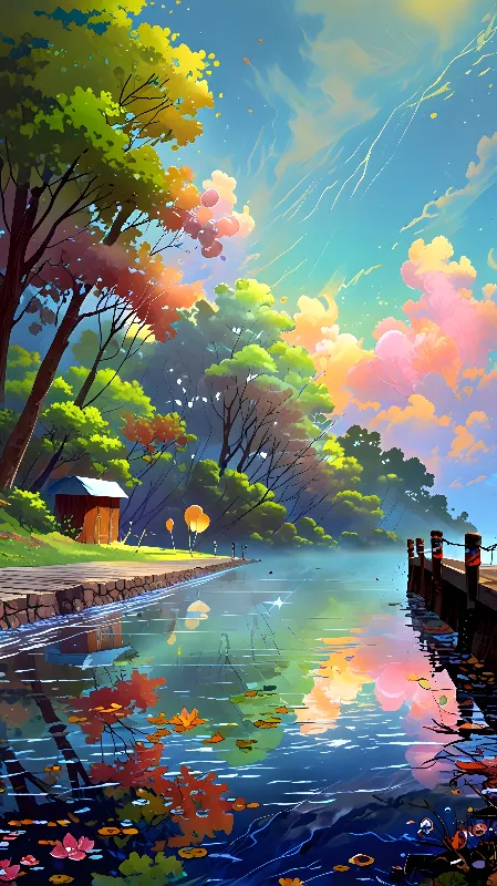 Lofi anime background 