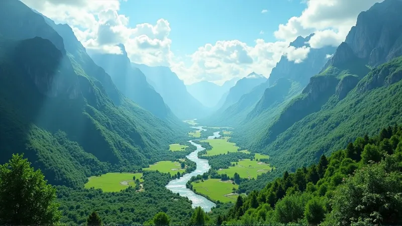 Peaceful Forest River with Golden Sunlight