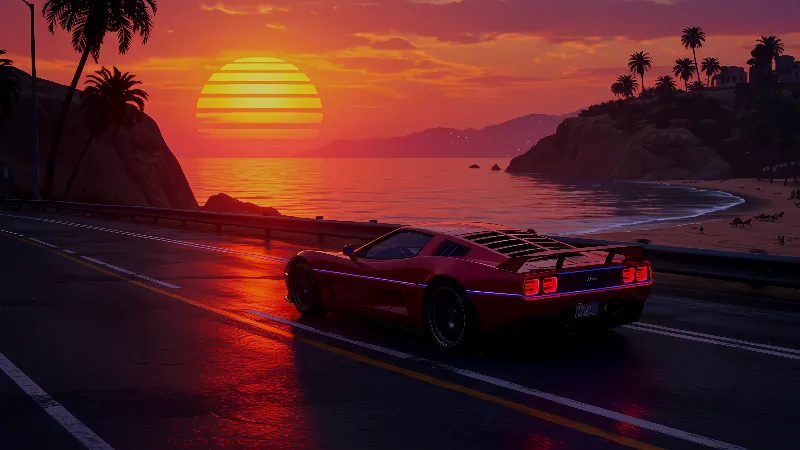 Gta 6 anime 4k wallpaper
