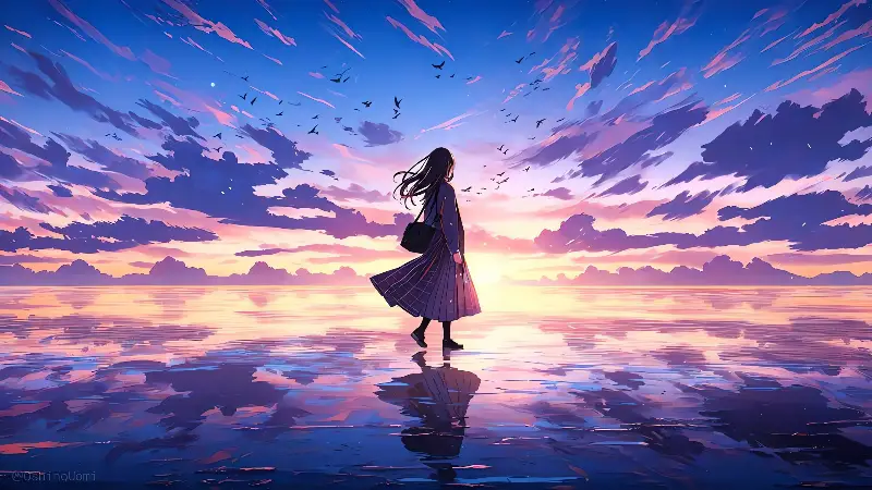 Girl anime 4k wallpper