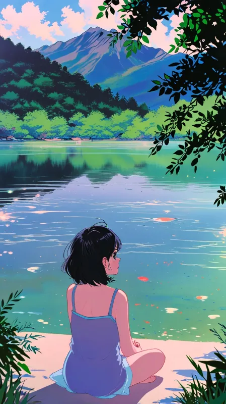 Cute retro anime girl