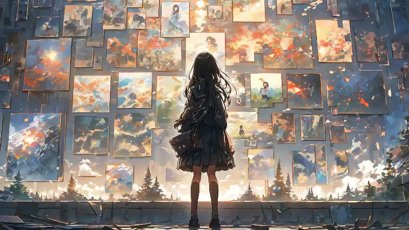 Girl anime 4k desktop wallpaper