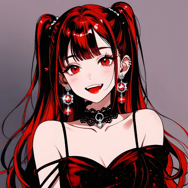 Red hair anime girl 