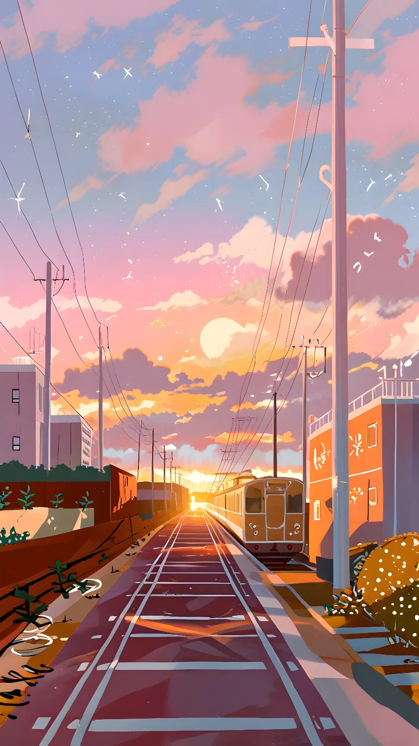 Anime lofi background 