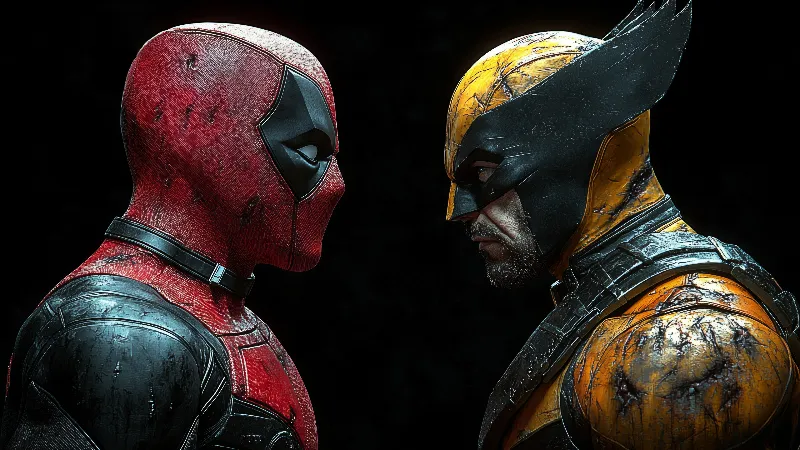 Deadpool vs Wolverine 4k desktop wallpaper