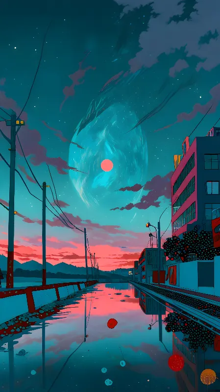 Lofi anime background 