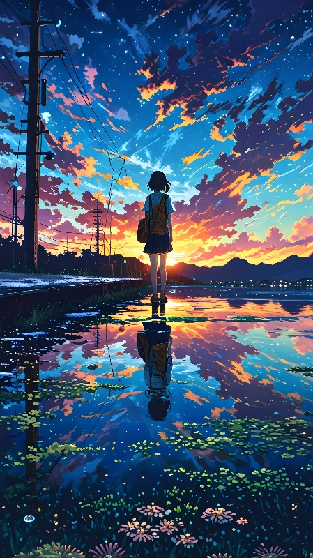 Lofi anime background 