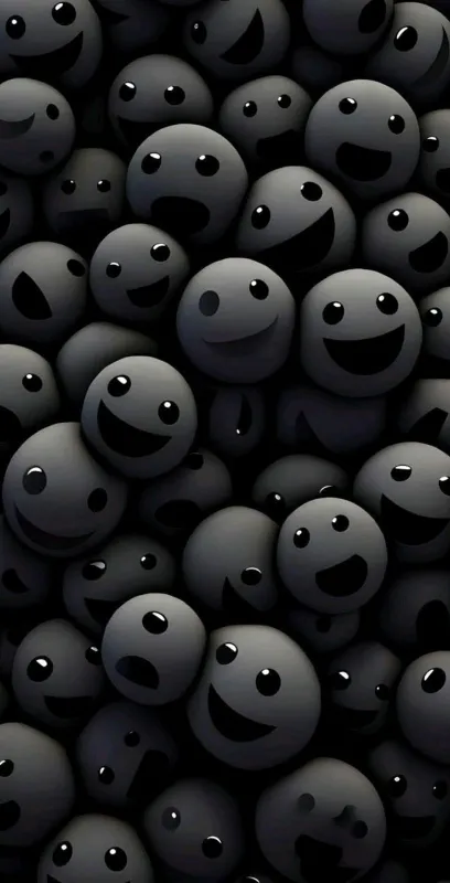 Black and white emojis wallpaper 