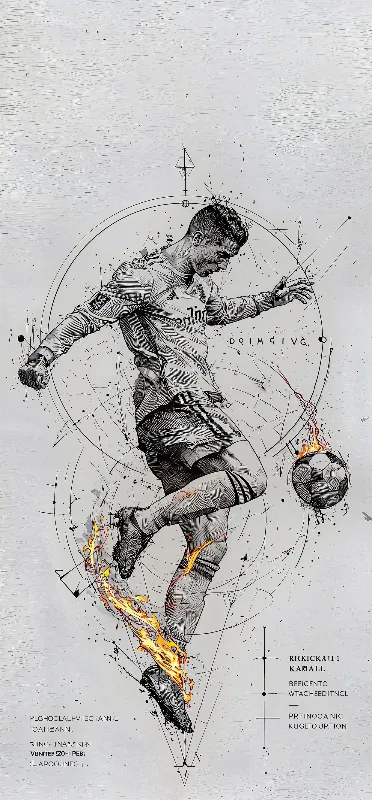Cristiano Ronaldo aesthetic skecth full hd wallpaper
