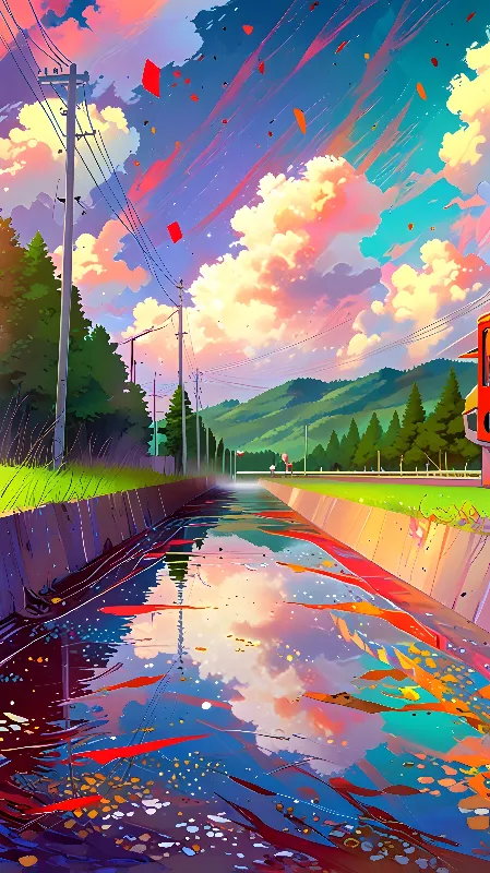 Lofi anime background 