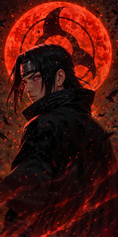 Itachi bloody red full hd wallpaper