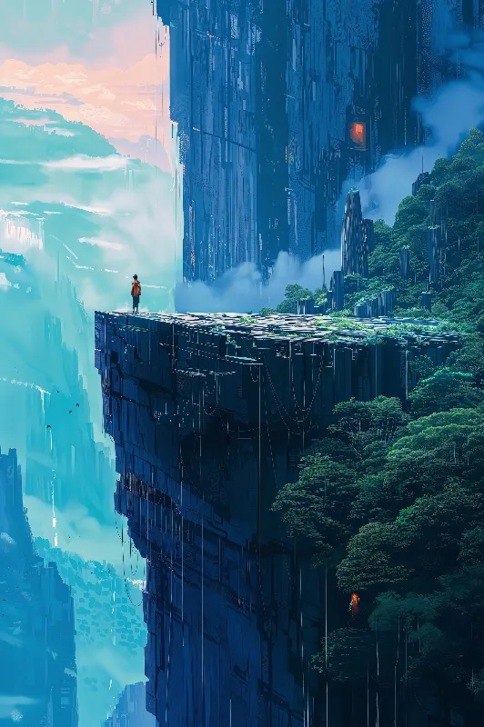 Aesthetic anime nature full hd wallpaper