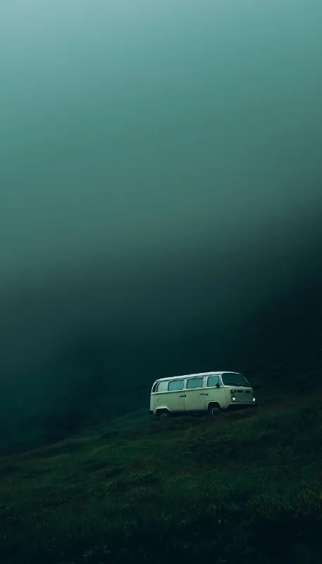 Mysterious place mini van ai created full hd wallpaper