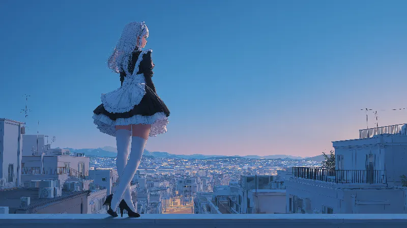 Alone in the evening breeze