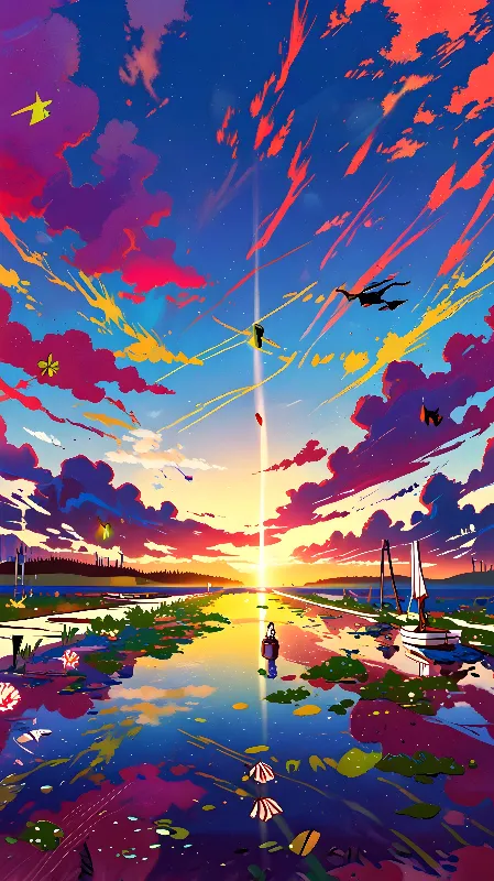 Lofi anime background 