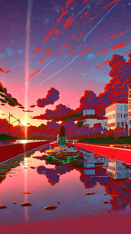 Lofi anime background 