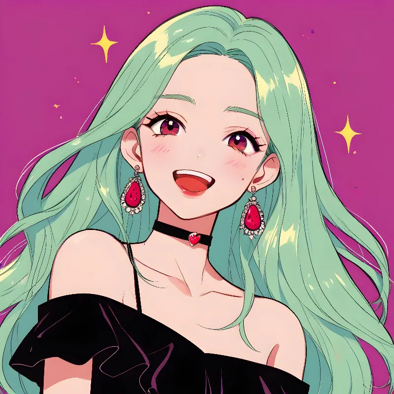 Sparkling anime girl